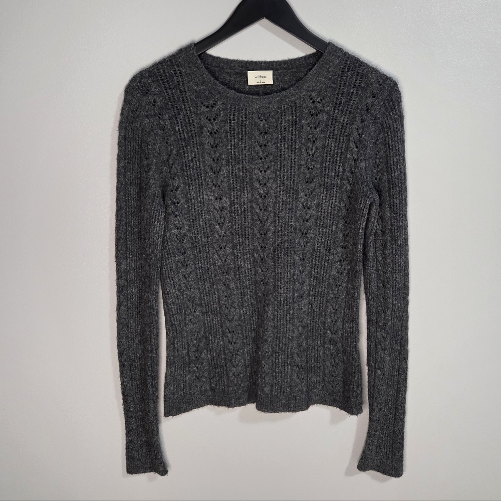 Wilfred Aritzia Charcoal Wool Cashmere Blend Fireside Sweater / Small